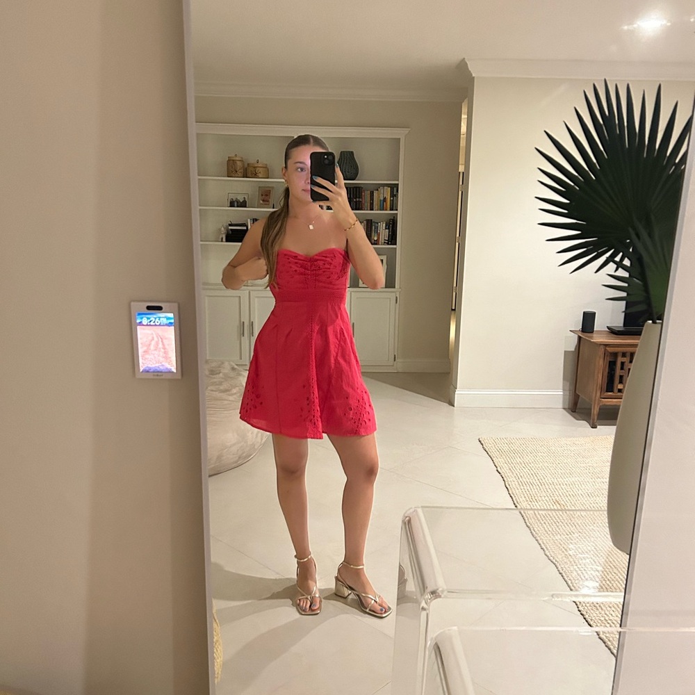 Pins & Needles Vibrant Pink Strapless Dress